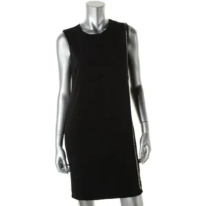 Jessica Simpson NEW Black Women's Size 2 Sheath Studded Jersey Dress