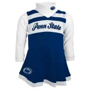 Penn State Nittany Lions NCAA Toddler Girls Cheer Jumper Dress Set w/ Turtleneck