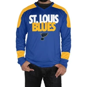 NHL St Louis Blues, Mens Synthetic Long Sleeve V Neck