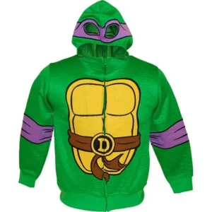 TMNT Teenage Mutant Ninja Turtles Reptilian Print Boys Costume Hoodie