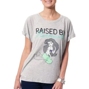 Disney Women's Ariel Raised by Mermaids Hi-Lo Graphic T-Shirt