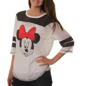 Women's Classic Minnie Mouse Graphic Football T-Shirt