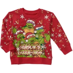 Holiday Assorted Characters Toddler Boy Crew Neck Fleece Sweater