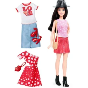 Barbie Fashionistas Doll, Petite Body Type with Pizza-Themed Outfits