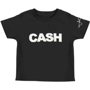 Johnny Cash Boys' Cash Block Childrens T-shirt Black