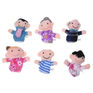 THZY 6Pcs Family Finger Puppet Cloth Baby Childs Kid Play Learn Story Helper Toy Doll