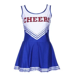THZY Tank Dress Blue fancy dress cheerleader pom pom girl party girl XS 28-30 football school