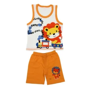 THZY Baby Kids Clothes Set,Girls Boys T shirt+Pants Undershirt Shorts,Kids Pajama Set,Children T Shirts New-Lion Orange,2T