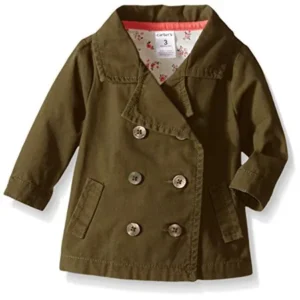 Baby Girls' Olive Pea Coat