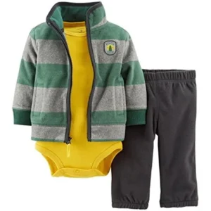 Carters Boys 3 Piece Microfleece Cardigan Set Wilderness Ranger