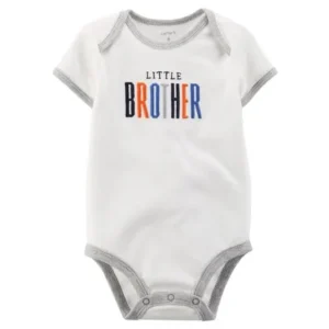 Carters Baby Clothing Outfit Boys Little Brother Bodysuit Ivory