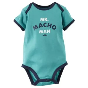 Carters Baby Clothing Outfit Boys Mr. Macho Man Bodysuit Blue