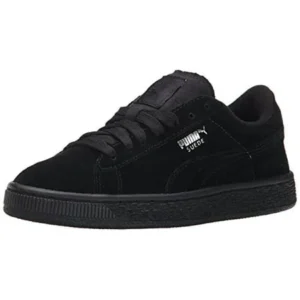 Puma 355110-52: Suede Jr Classic Black/Puma Silver Kids Sneaker (6.5 M US Big Kid)