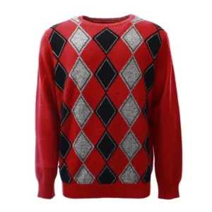 Geoffrey Beene Mens Argyle Long Sleeves Pullover Sweater