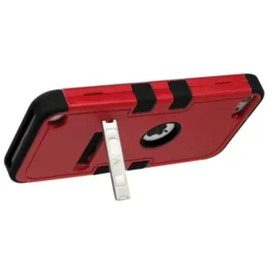 Insten Natural Red/Black TUFF Hybrid Soft Hard Phone Case (with Stand) For APPLE iPod Touch 6 6th 5 5th Gen