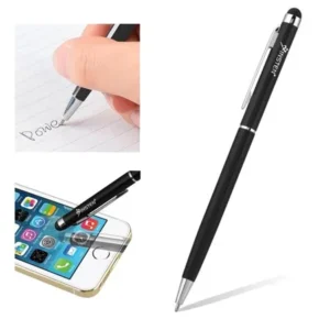 Insten Black 2-in-1 Capacitive Stylus with Ball Point Pen For Tablet RCA iView Smartab Ematic HIGHQ Sprout Channel Dragon Touch Nabi Nextbook Galaxy Tab E A S2 iPhone X 8 7 6 6S Plus SE 5 5s Universal