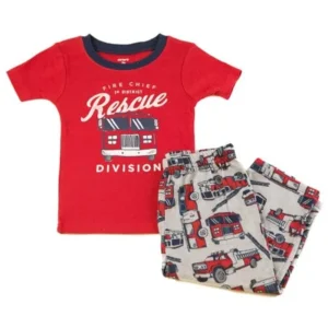 Carter's Boys Rescue Division Firetruck PJ Set Red