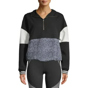 Avia Women's Athleisure 1/4 Zip Hoodie Pullover Jacket