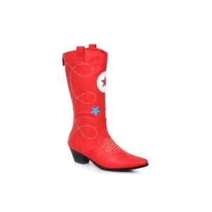 Ellie Shoes E-185-Country 1 Heel Boot Children Red PU / L