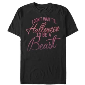 Women's CHIN UP Halloween Beast Boyfriend Tee Black