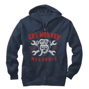 Gas Monkey Men's Mechanic Zip Up Hoodie