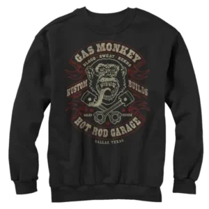 Men's Gas Monkey Hot Rod Garage Sweatshirt Black