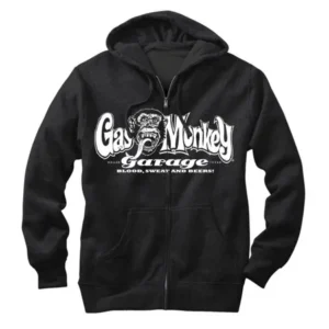 Gas Monkey Men's Blood, Sweat, and Beers Zip Up Hoodie