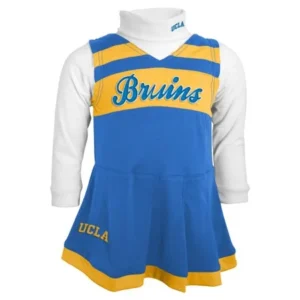 UCLA Bruins NCAA Toddler Girls Cheer Jumper Dress Set w/ Turtleneck