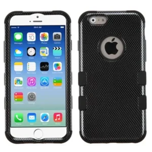 Insten Carbon Fiber/Black TUFF Hybrid Hard Phone Case Stylish Cover For iPhone 6S 6 4.7'' inch