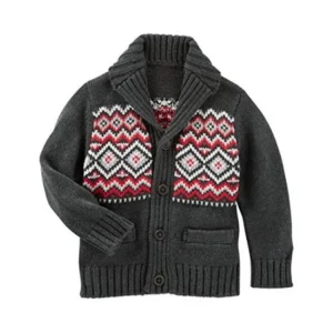 OshKosh B'gosh Baby Boys Fair Isle Shawl Collar Cardigan - 9 Months