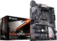 GIGABYTE - B450 AORUS ELITE (Socket AM4) USB 3.1 Gen 1 AMD Motherboard with LED Lighting