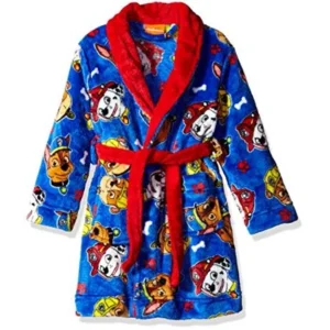 Nickelodeon Boys' Toddler Paw Patrol Luxe Plush Robe, Blue, 2T