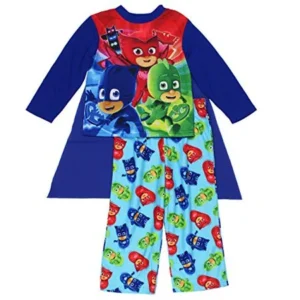 PJ Masks Boys Pajamas with Cape (4, Blue/Multi)