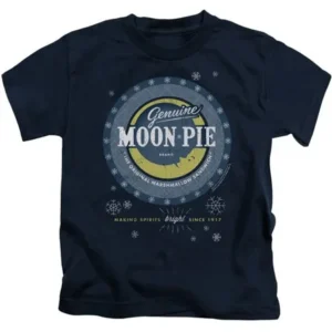 Moon Pie Boys' Snowing Moon Pies Childrens T-shirt Navy