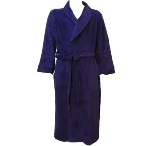 Simplicity Warm Kimono Robe for Women and Men Plush Spa Bathrobe Cobalt Blue