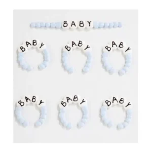 Confections Baby Boy Icing Teether Dimensional Stickers, Perfect for card making, decorating boxes, home decor projects and more By Jolee's Boutique